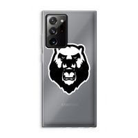 Angry Bear (white): Samsung Galaxy Note 20 Ultra / Note 20 Ultra 5G Transparant Hoesje