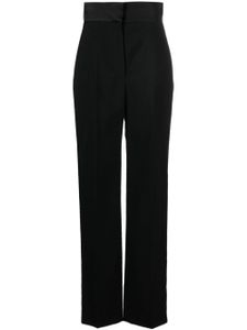 Alexander McQueen pantalon en laine à taille haute - Noir