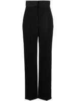 Alexander McQueen pantalon en laine à taille haute - Noir - thumbnail