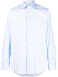 Canali chemise cintrée à boutonnière - Bleu