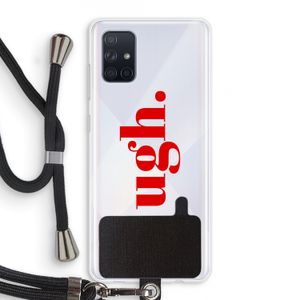 Ugh: Samsung Galaxy A71 Transparant Hoesje met koord