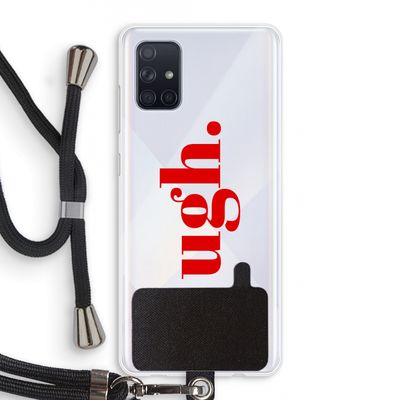 Ugh: Samsung Galaxy A71 Transparant Hoesje met koord