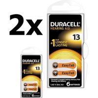 12 Stuks ( 2 Blister a 6st) Duracell Hearing Aid DA13 1.45V Gehoorapparaat batterijen - thumbnail