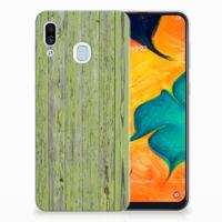 Samsung Galaxy A30 | Bumper Hoesje | Green Wood