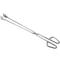 Extra lange barbecuetang/vleestang RVS zilver met kartelrand 55 cm   -