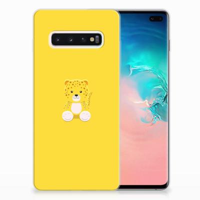 Samsung Galaxy S10 Plus Telefoonhoesje met Naam Baby Leopard Samsung Galaxy S10 Plus Telefoonhoesje met Naam Baby Leopard