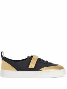 Giuseppe Zanotti baskets bicolores Zenas en cuir - Noir