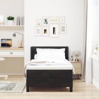 Boxspringbed met matras fluweel zwart 100x200 cm