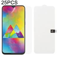25 stuks zachte hydrogel film volledige dekking front beschermer met alcohol katoen + kraskaart voor Galaxy M20