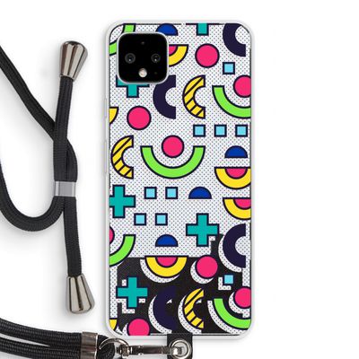 8-bit N°6: Pixel 4 XL Transparant Hoesje met koord