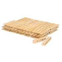 Wasknijpers - 60x - bamboe - 7 cm - wasspelden - knijpers