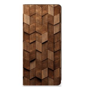 Book Wallet Case voor OPPO A58 4G Wooden Cubes