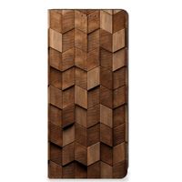 Book Wallet Case voor OPPO A58 4G Wooden Cubes - thumbnail