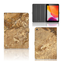 iPad 10.2 2019 | iPad 10.2 2020 | 10.2 2021 Leuk Tablet hoesje Marmer Creme - thumbnail