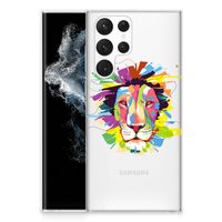 Samsung Galaxy S22 Ultra Telefoonhoesje met Naam Lion Color - thumbnail