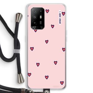 Hartjes: Oppo A95 5G Transparant Hoesje met koord