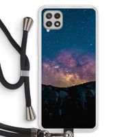 Travel to space: Samsung Galaxy A22 4G Transparant Hoesje met koord