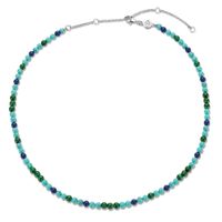 TI SENTO-Milano 3916TM Ketting Beads zilver-kleursteen blauwtinten 4 mm 38-48 cm