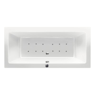 Whirlpool bad Xenz Society | 180x80 cm | Acryl | Pneumatisch | Luchtsysteem | Glans wit