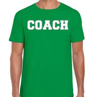 Bellatio Decorations Cadeau t-shirt voor heren - coach - groen - bedankje - verjaardag 2XL  -