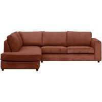 Leen Bakker - Hoekbank Stuttgart Links - Terra - Stof - Bruin - 94x170x80 Cm