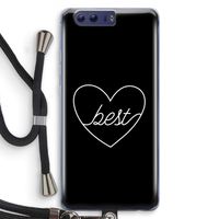 Best heart black: Honor 9 Transparant Hoesje met koord