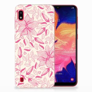 Samsung Galaxy A10 TPU Case Pink Flowers