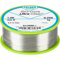 Felder ISO-Core Ultra-Clear Sn100Ni+ Soldeertin, loodvrij Spoel Sn99,25Cu0,7Ni0,05 0.250 kg 1 mm