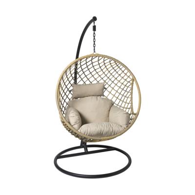 Hangstoel Havana met beige kussens - bruin - 186 cm