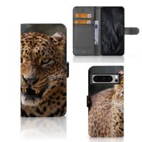 Google Pixel 8 Pro | Telefoonhoesje | Met pasjeshouder | Luipaard