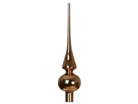 Decoris piek glas pecannoot bruin glans 6x26cm - thumbnail