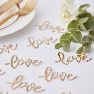 GO-129 Ginger Ray Gold Wedding Love Tafel Confetti