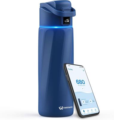 WaterH Boost Smart Water Bottle 710ml Magnetite Blue