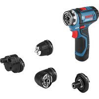 Bosch Accuschroefboormachine GSR 12V-15 FC Professional schroefboor L-BOXX, opzetstukken, oplader en 2 accu's inbegrepen