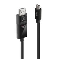 LINDY USB-C-displaykabel USB-C stekker, DisplayPort-stekker 2.00 m Zwart 43342 - thumbnail