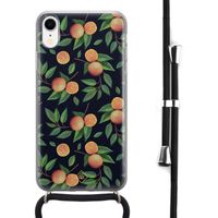 iPhone XR hoesje met koord - Orange lemonade