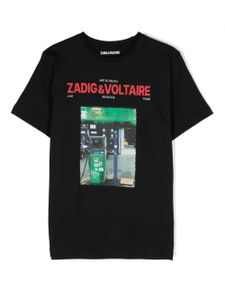 Zadig & Voltaire Kids t-shirt en coton à imprimé photographique - Noir