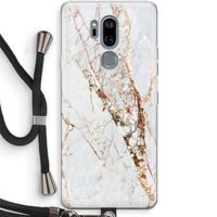 Goud marmer: LG G7 Thinq Transparant Hoesje met koord