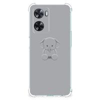 OPPO A57 | A57s | A77 4G Stevig | Bumper Hoesje | Grijs Baby Olifant