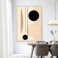Urban Cotton Wandkleed 'Nagoya' 145 x 190cm in Frame - black