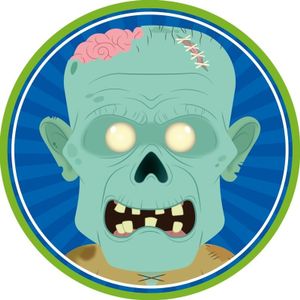 10x Halloween onderzetters zombie