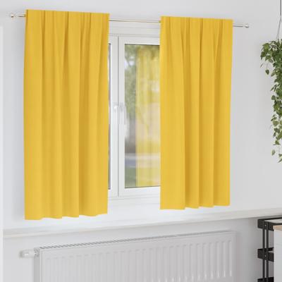 Gordijnen met gordijnen 2 pcs Mosterdgeel Polyester