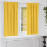 Gordijnen met gordijnen 2 pcs Mosterdgeel Polyester Gordijnen met gordijnen 2 pcs Mosterdgeel Polyester