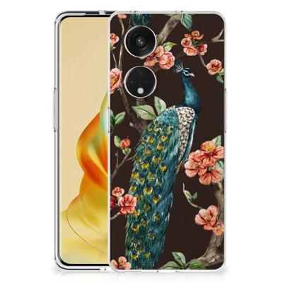 OPPO Reno8 T 5G | TPU Hoesje | Pauw met Bloemen