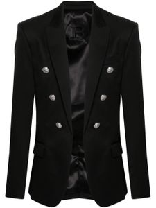 Balmain blazer en laine à boutons embossés - Noir