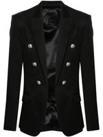 Balmain blazer en laine à boutons embossés - Noir