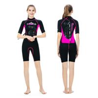 SLINX 1104 3mm neopreen Super elastische slijtvaste warme U-splicing natte korte mouwen uit een stuk wetsuit voor vrouwen