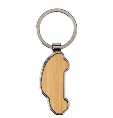 Sleutelhanger Bamboe /Metaal Auto