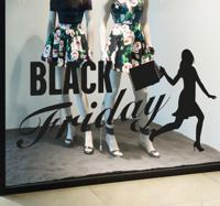 Black Friday sticker etalage Shopper