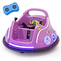 Botsauto voor Kinderen Elektrisch Kindervoertuig met 360° Rotatie Afstandsbediening Ingebouwde Muziek & Draadloze Verbinding